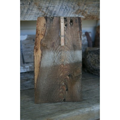 Desk top picture frame with easel and clothes pin clasp 